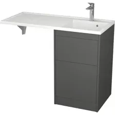 Тумба с умывальником Veneciana Torre 45 с 2-мя ящиками + Paola Magenta 110 Правый (графит)