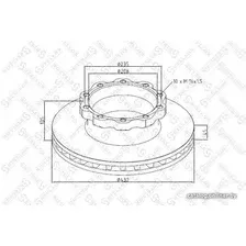 Тормозной диск Stellox 8500821SX