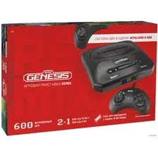 Игровая приставка Retro Genesis Remix 8+16 Bit (2 геймпада, 600 игр)
