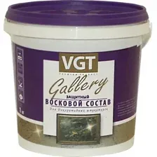Состав защитный восковой по венецианской штукатурке с перламутром VGT GALLERY, 0,9кг