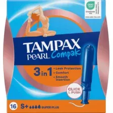 Тампоны гигиенические Tampax Compak Pearl Super Plus (16шт)