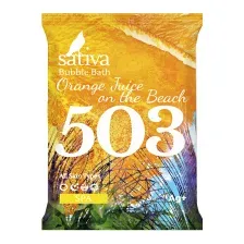 Пена для ванны Sativa №503 Апельсиновый фреш на пляже (15г)