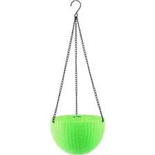 Кашпо BOTANICA Rattan (26x16см, зеленый)