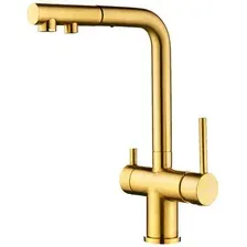 Смеситель Paulmark Serpentine Se213222-BG (золото/брашированное золото)