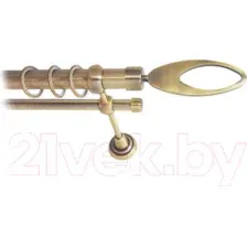 Карниз для штор Lm Decor Эллипс 178 1р гладкий 25мм (антик, 4м)