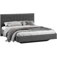 Кровать Трия Пандора 160x200 Тип 1 (микрошенилл Relax Graphite)