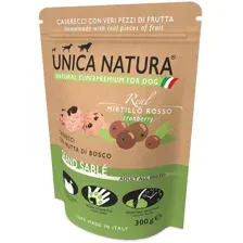 Unica Natura Real Grand Sable Печенье для собак с клюквой 300 г