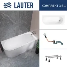 Ванна Lauter Monaco 170x72.5 2113170R (с ножками и сифоном 21Y11020 хром)