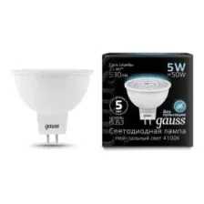 Лампа светодиодная MR16 GU5.3 5W 220в.4100K Gauss