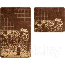 Набор ковриков для ванной и туалета Shahintex Vintage SH V001 60x100/60x50 / 456099 (шоколадный 37)