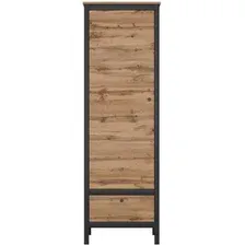 Шкаф Black Red White Loft SZF2D1S (дуб вотан/черный)