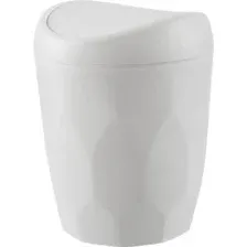 Ведро для мусора с откидной крышкой 1 л.Keeplex Light цвет белое облако KL500310048