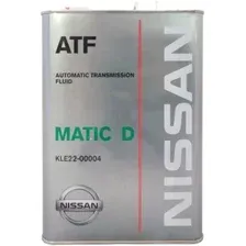 Трансмиссионное масло Nissan ATF Matic Fluid D 4л