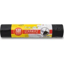 Пакеты для мусора Ромашка Стандарт ЗВС-120/10/12/Ч (10 шт)