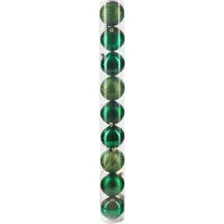 Елочная игрушка Ausini VT25-04004-6 (темно-зеленый, 9 шт)