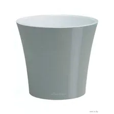 Горшок цветочный Арте металлик-белый 1,2л