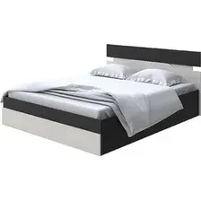 Кровать PROxSON Milton с ПМ 180x200 (черный/дуб шамони светлый 124)