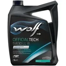 Моторное масло Wolf Official Tech 5W-30 LL III 5л
