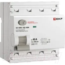 Дифференциальный автомат EKF PROxima ВД-100N 4п 40А 300мА AC 6кА / E1046M40300