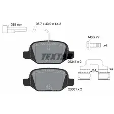 Тормозные колодки дисковые задняя ось TEXTAR 2534701