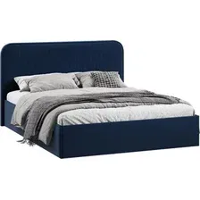 Кровать Трия Тиффани c ПМ 180x200 Тип 1 и заглушиной (микровелюр Wellmart Blue)