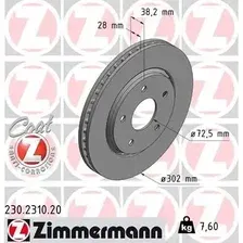 Тормозной диск ZIMMERMANN 230.2310.20 вентилируемый , передняя ось