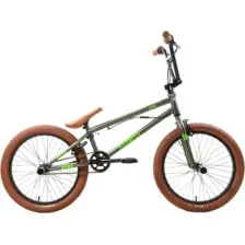 Велосипед STARK Madness BMX 2 2025 (графит/зеленый неон/песочный)