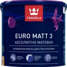 Краска Tikkurila Euro Matt 3 0.9 л (база А, глубокоматовая)