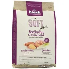 Полувлажный Bosch Soft Mini Guinea Fowl & Sweetpotato (Цесарка с Бататом) 2.5 кг
