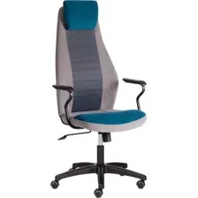 Офисное кресло TetChair Aviator флок/ткань (синий/серый/серый)
