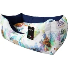 Лежак AntePrima Celine CESURFBLU02 (белый/синий/принт)