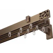 Карниз для штор Lm Decor Флэт Лайн Грид тройной (антик, 4м)