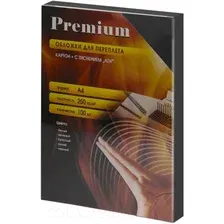 Картонная обложка для переплета Office-Kit LBCA400250 A4 250 г/м2 100 шт (лен, черный)