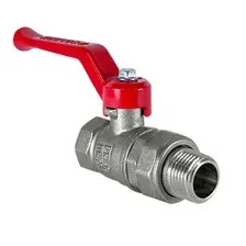 Кран шаровой 1 1/4" вн- нар. рычаг, с американкой, никелированный VALFEX VF.225.NR1.114.N/P59