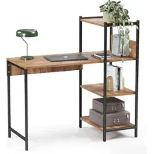 Стол-стеллаж Soma Jack 110x50 (дуб крафт золотой/черный)