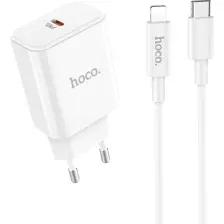 Сетевое зарядное устройство Hoco N22, Type-C to Lightning, белый