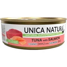 Влажный корм для кошек Unica Natura тунец с лососем (70г)