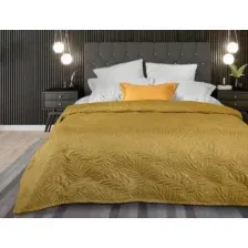 Покрывало BELLISSIMO Arti 180х200 / 2519100518-08Lt (листья золото)
