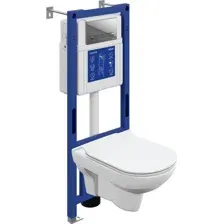 Унитаз подвесной Cersanit City DPL EO Slim + Aqua 40 Smart M 69331 (с кнопкой Estetica хром глянцевый)