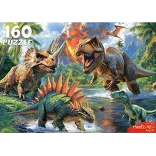 Пазл РЫЖИЙ КОТ Эпоха динозавров / Ф160-4545 (160эл)