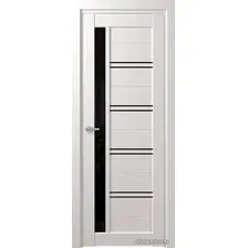 Межкомнатная дверь Юркас Deform D19 ДО 80x200 (дуб шале снежный/lacobel черный)