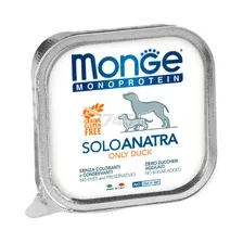 Влажный корм для собак MONGE Monoprotein паштет утка ламистер 150 г (70014182)
