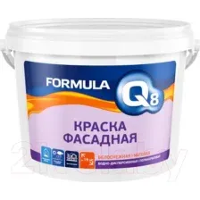 Краска Formula Q8 Фасадная полиакриловая / 05-151-002-027 (2.7кг, белый матовый)
