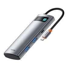 Док-станция для ноутбука Baseus Metal Gleam Series 7-in-1 / WKWG020113 (серый)