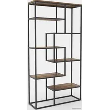 Стеллаж Hype Mebel Зиг-Заг-2 100x170 (черный/дуб галифакс олово)