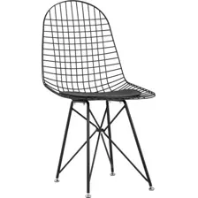 Стул Stool Group Eiffel (черный/черная подушка)