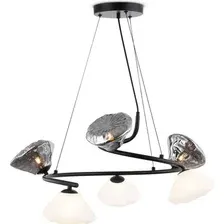 Люстра Ambrella LH15003/6 BK/FR/SM (черный/белый матовый/дымчатый)