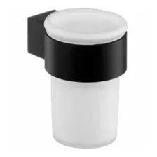 Стакан для зубной щетки и пасты Bisk Futura Black 02959