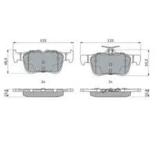 Комплект тормозных колодок, дисковый тормоз BOSCH 0 986 494 888