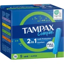 Тампоны гигиенические Tampax Compak Super Duo (16шт)